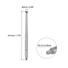 Dial Test Indicator Probe Lever Carbide Ball Tip M1.8 x D2 x L44.5