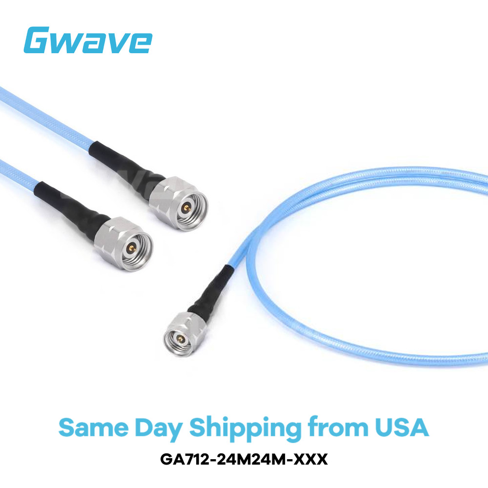 2.4mm Male to 2.4mm Male .086″ Semi-flexible Coax Cable, FEP Jacket, DC-50GHz