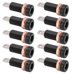 10pcs Banana Jack Socket Durable Connectors For Electronic Instruments