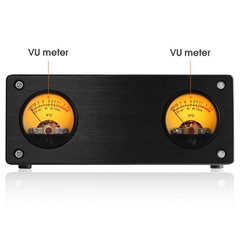 Analog VU Meter Stereo Audio Visualizer Sound Level Meter Display w/ RCA AUX In
