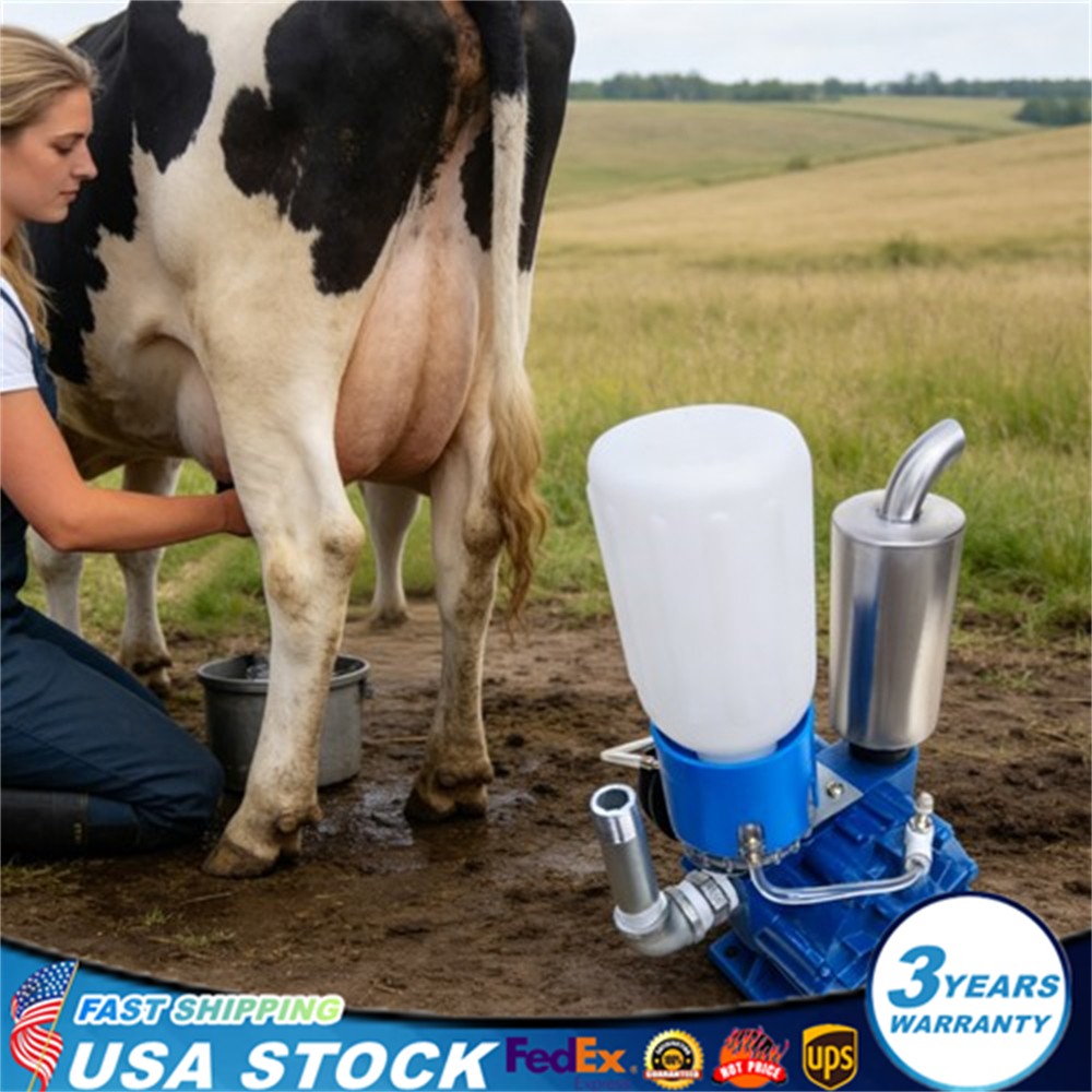 Electric Milking Machine Milker Suction Vacuum Pump for Farm Cow Goat Sheep US