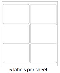 150 4″ x 3.33″ Self Adhesive Shipping Address / FBA Labels 6 per sheet * 6 up *