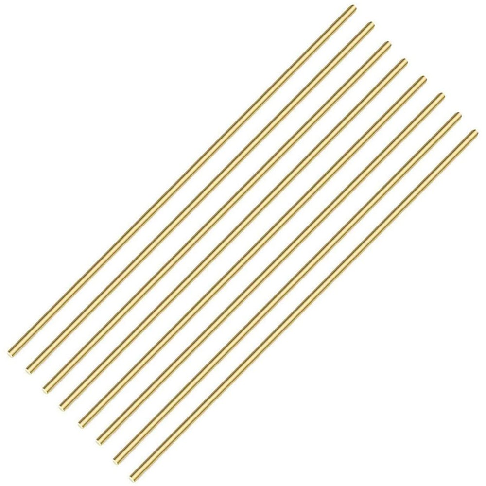 8 PCS 4mm/ 5/32 Inch Brass Rod x 12 Inches(8 PCS), Golden