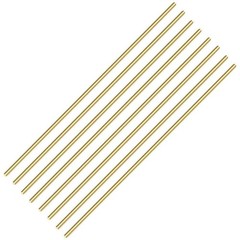 8 PCS 4mm/ 5/32 Inch Brass Rod x 12 Inches(8 PCS), Golden