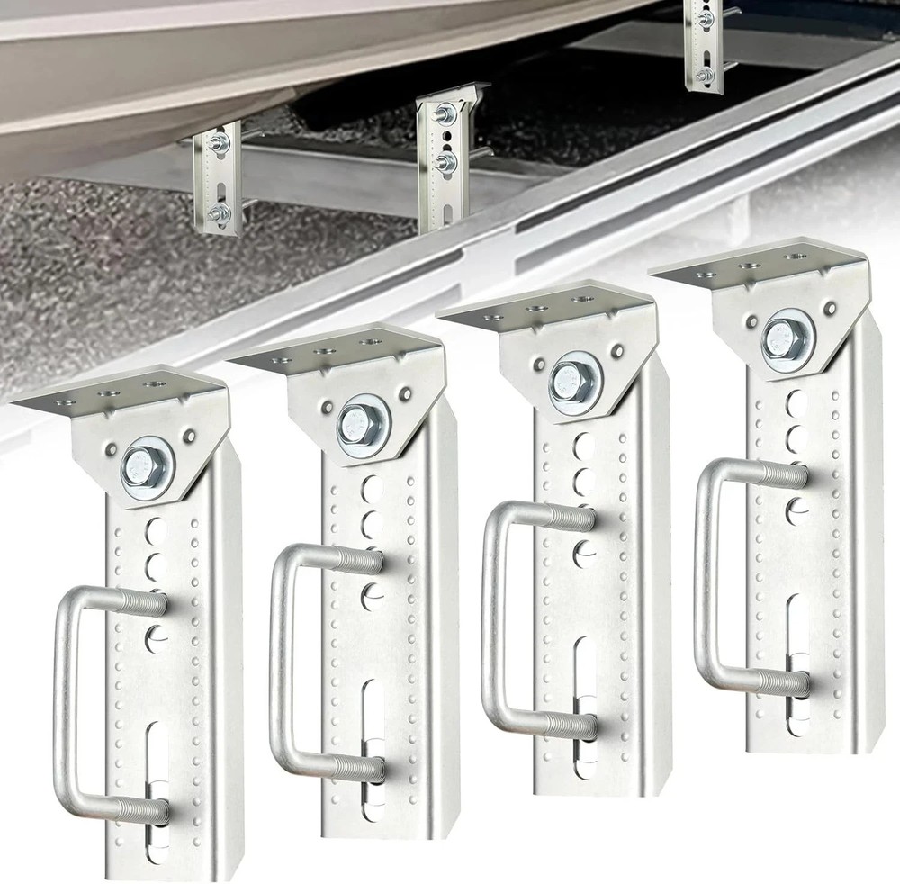 4PCS 8″ Swivel Top Bunk Bracket Kit For 1.5×3, 2×3,3×3 Boat Trailer Crossmember