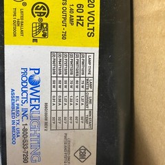 POWER LIGHTING VAL-MISER Rapid Start Ballast 8G1004W 2 Lamp 120V 60Hz QTY:1🔔