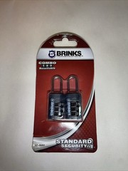 (2-Pk) BRINKS 3-Dial Resettable Combination Zinc Diecast Sport Padlock 22mm Body