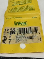 New 5 Piece Irwin 52635 Set Screw Extractors, ST1 Through St 5