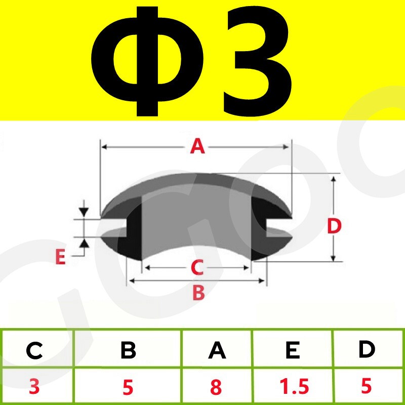 Standard Open PVC Rubber Grommets For Cable Wire Panel Car Hole Ø 3-60 mm