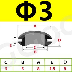 Standard Open PVC Rubber Grommets For Cable Wire Panel Car Hole Ø 3-60 mm