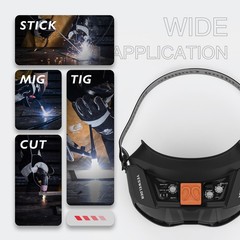 Auto Darkening Welding Goggles with LED Light & Type-C Charging, 4 Arc Sensors