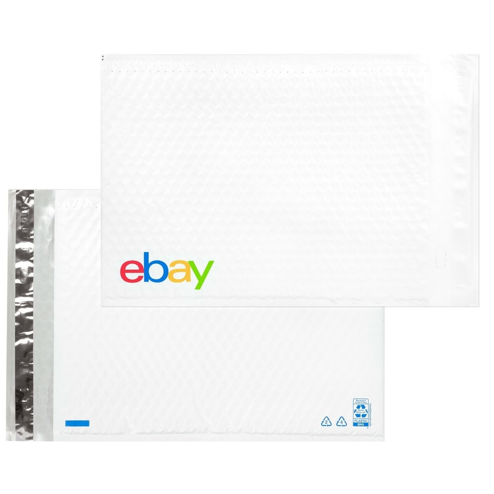 LOT 100 Genuine eBay Shipping Supplies 6.5 x 9.25 Padded Bubble Mailer Envelopes