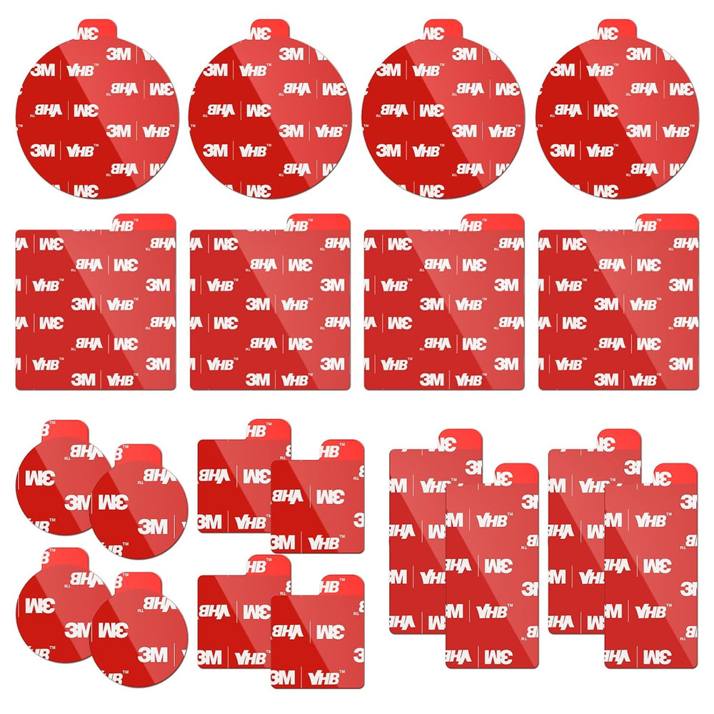 3M Double Sided Tape Heavy Duty, 20PCS VHB 5952 Adhesive Pads – 1 in & 2 in Squa