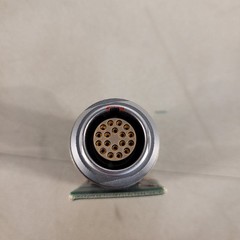 Lemo ECG.3B 18-pin Right Angle Connector Soldered On Pcb