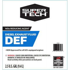 (4 Pack) Super Tech DEF Diesel Exhaust Fluid, 2.5 Gallon Jugs, For SCR Vehicles