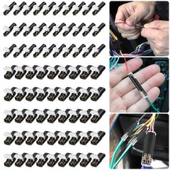 100 PCS Plug-In Quick Wire Connectors, Reusable Clamp Terminal Blocks for Cables
