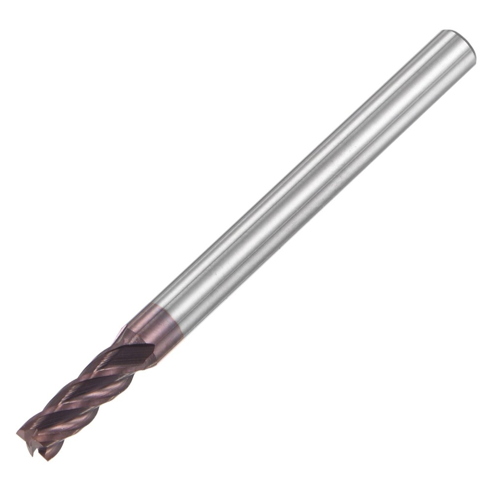 3.5mm Dia 4mm Shank HRC55 Carbide AlTiN Coated 4 Flute Square Nose End Mill