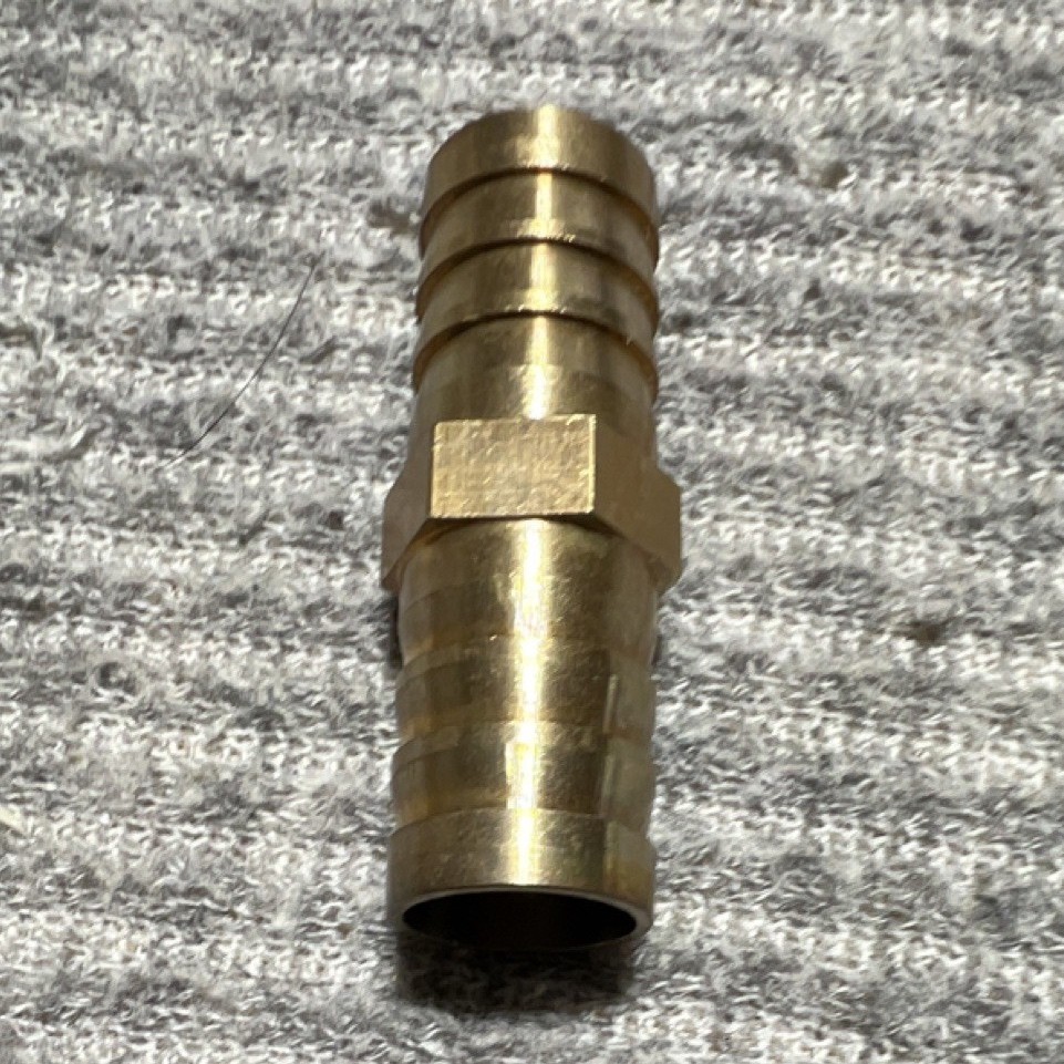 Brass Hose Barb-to-Hose Barb Straight Male-to-Male Fitting Connector Coupler