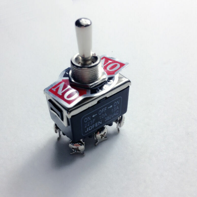 1piece Toggle ON-OFF-ON DPDT Momentary 6-Pin 380V Switch 15A
