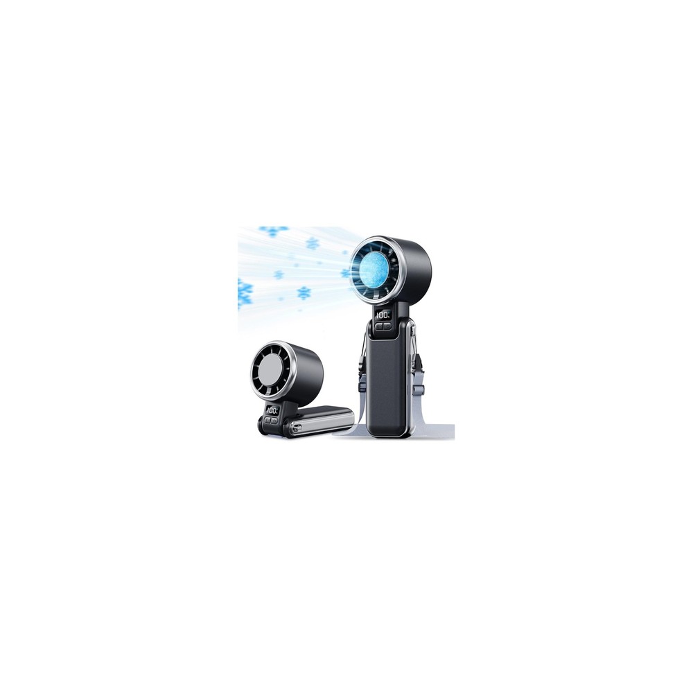 Portable Handheld Fan With Ice Cooling-5 Gear High Speed Turbo Personal Fan