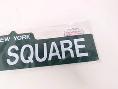 Times Square New York Street Sign Man Cave Décor Plastic Sign 4″ x 18″ Vtg USA