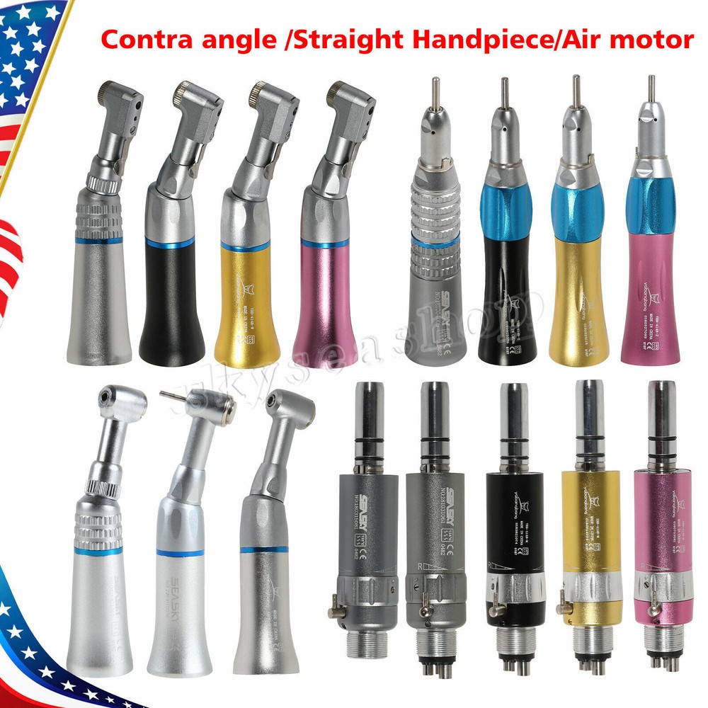 Dental slow low speed straight handpiece/contra angle/air motor 2/4h fit NSK AZ