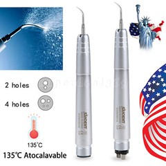 USA Dental Ultrasonic Air Perio Scaler Handpiece Hygienist 2 & 4 Holes 3 Tips