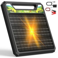 Solar Powered Electric Fence Day Night 45 Mile 1.0J Solar Electric Fence Charger