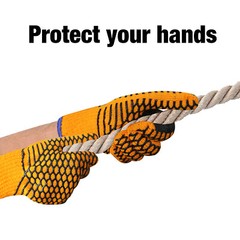EvridWear Crisscross Honeycomb Grip Double Layer String Knit Work Gloves
