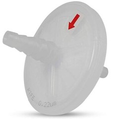 0007-1650 50 millimeter Hydrophobic Membrane Disc Filter w/Stepped Barbed Ends