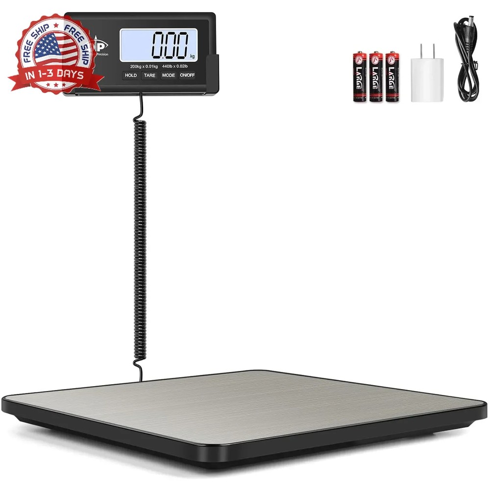 QP Shipping Scale for Packages, 440lb/0.35oz High Accuracy Digital Postal Scale,