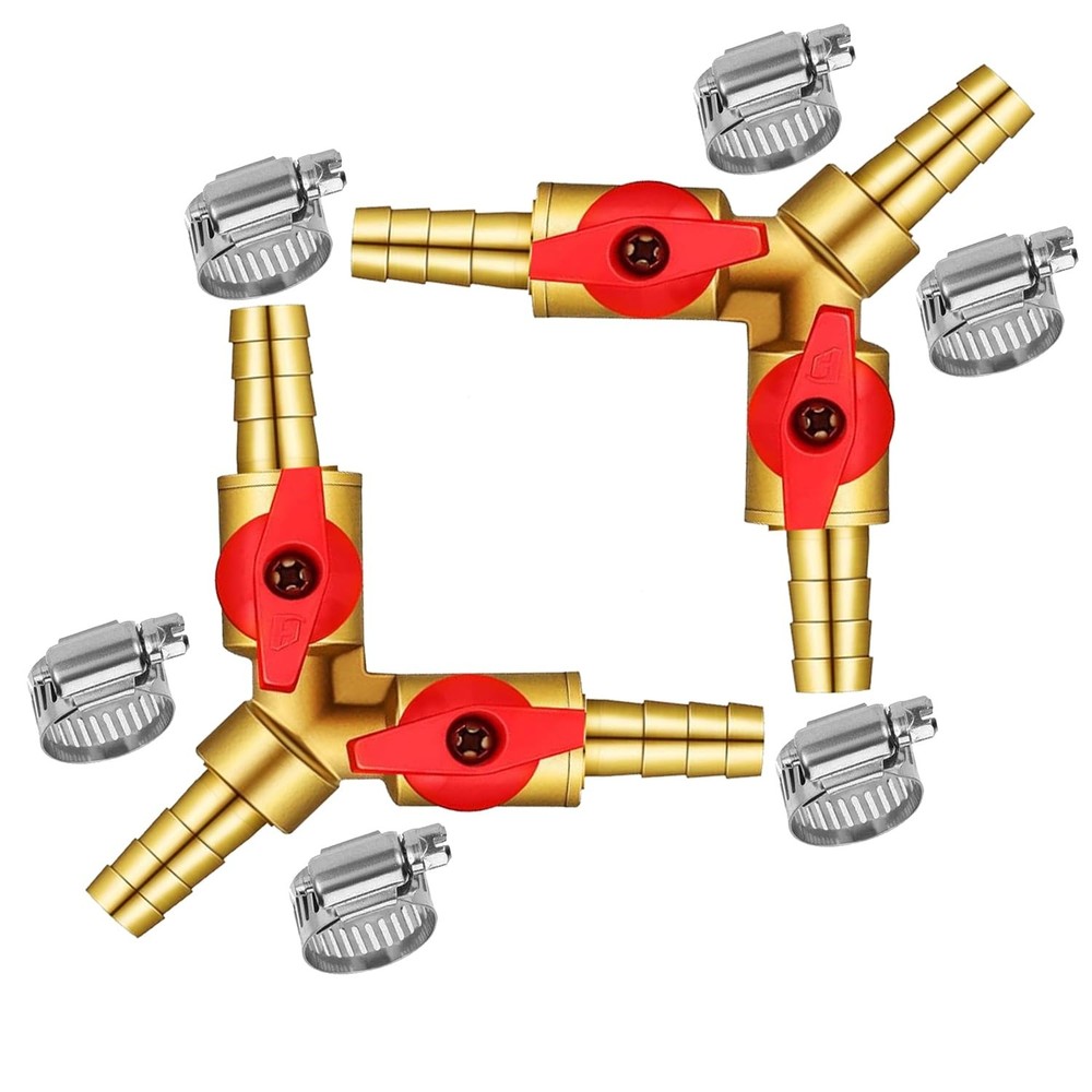 Brass 5/16 Inch 3-way Y-shaped Shut-off Ball Valve With 2-switch 5/16”, 8mm F…