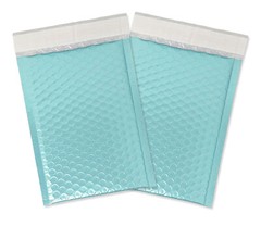 Aqua ICE BLUE Metallic Bubble Mailers 4×8, 8×12, 6×10, 9×13 NEW Padded Envelopes