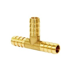 Brass 1/4″ Barb Tee Fittings T-Shaped 3 Ways Union 1/4″ Hose Pipe Fitting for…