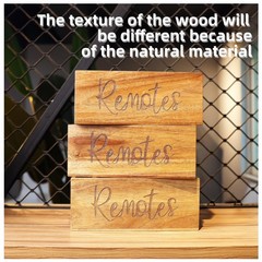 1 PCS Wooden TV Remote Control Holder 3 Slot 9.84 Inch Table Organizer Brown