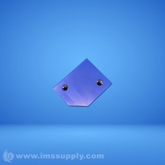 2 inch x 2 inch x 3 inch Blue Right Angle Threaded Block FNIP