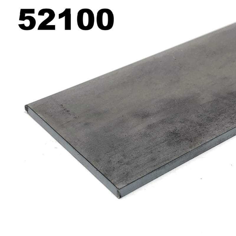 52100 Steel solid Bar Stock 2.25″ wide x 7/16 thick 11″ long, knife forging #3.5