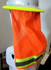 2 PC. FX SAFETY HARD HAT NECK SHIELD HELMET SUN SHADE HI VIS REFLECTIVE STRIPE