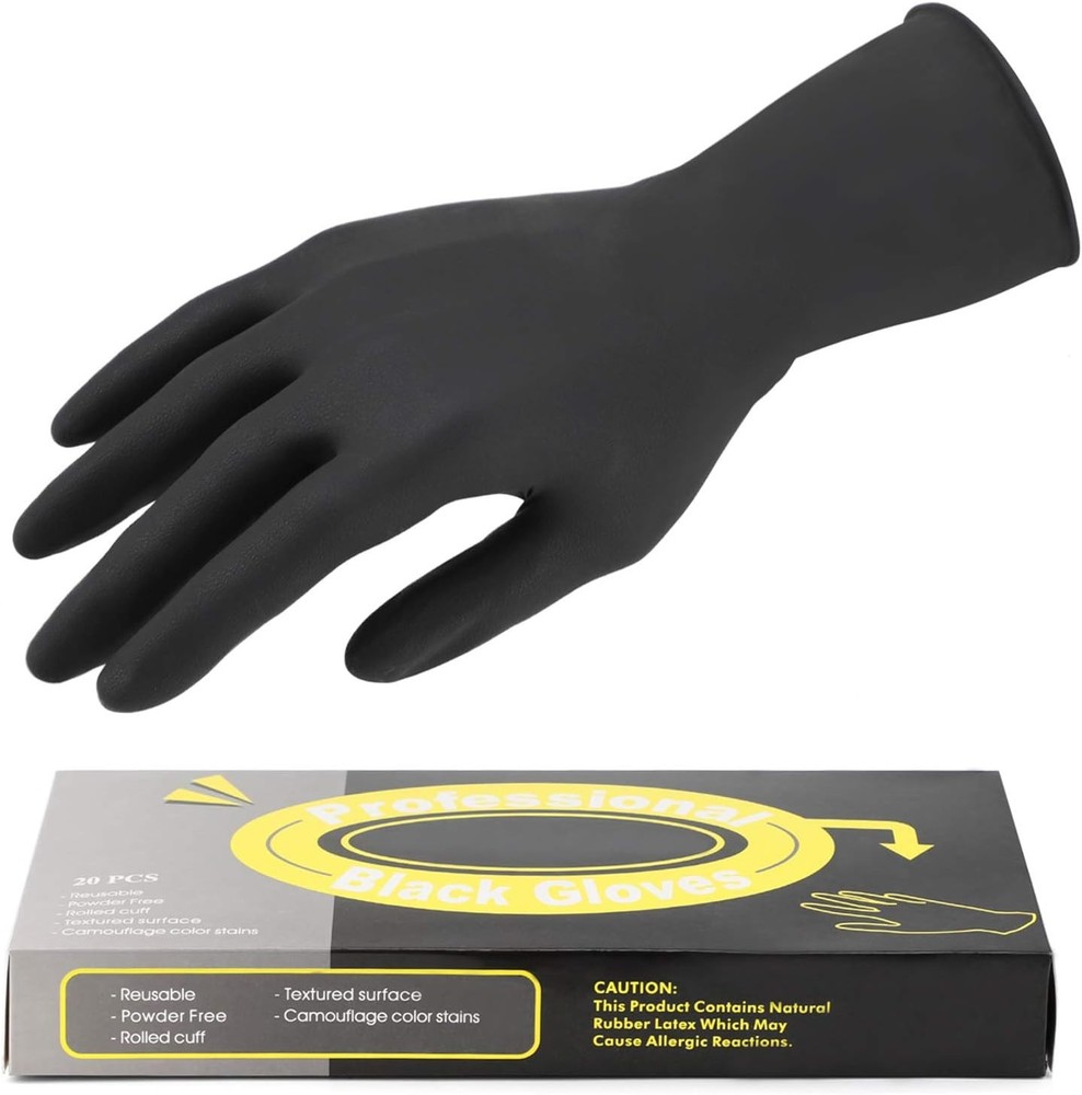 Hair Dye Gloves, 20 Counts Bla Reble Hair Color Gloves