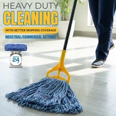 KLEEN HANDLER Blended Loop End Heavy Duty Mop Head Replacement, Wet Mop Refil…