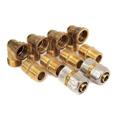 2Pcs 1/8″ x 1/8″ NPT Male Thread Hex Head Brass Pipe Fittings Coupler
