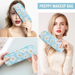 Nylon Small Floral Makeup Bag, Slim Preppy Cute Makeup Brush Case, Waterproof…