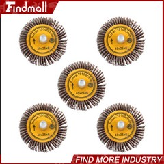 Findmall 5 Pack 1-1/2″x1″x1/4″ 60 Grit Aluminum Oxide Shank Mounted Flap Wheels