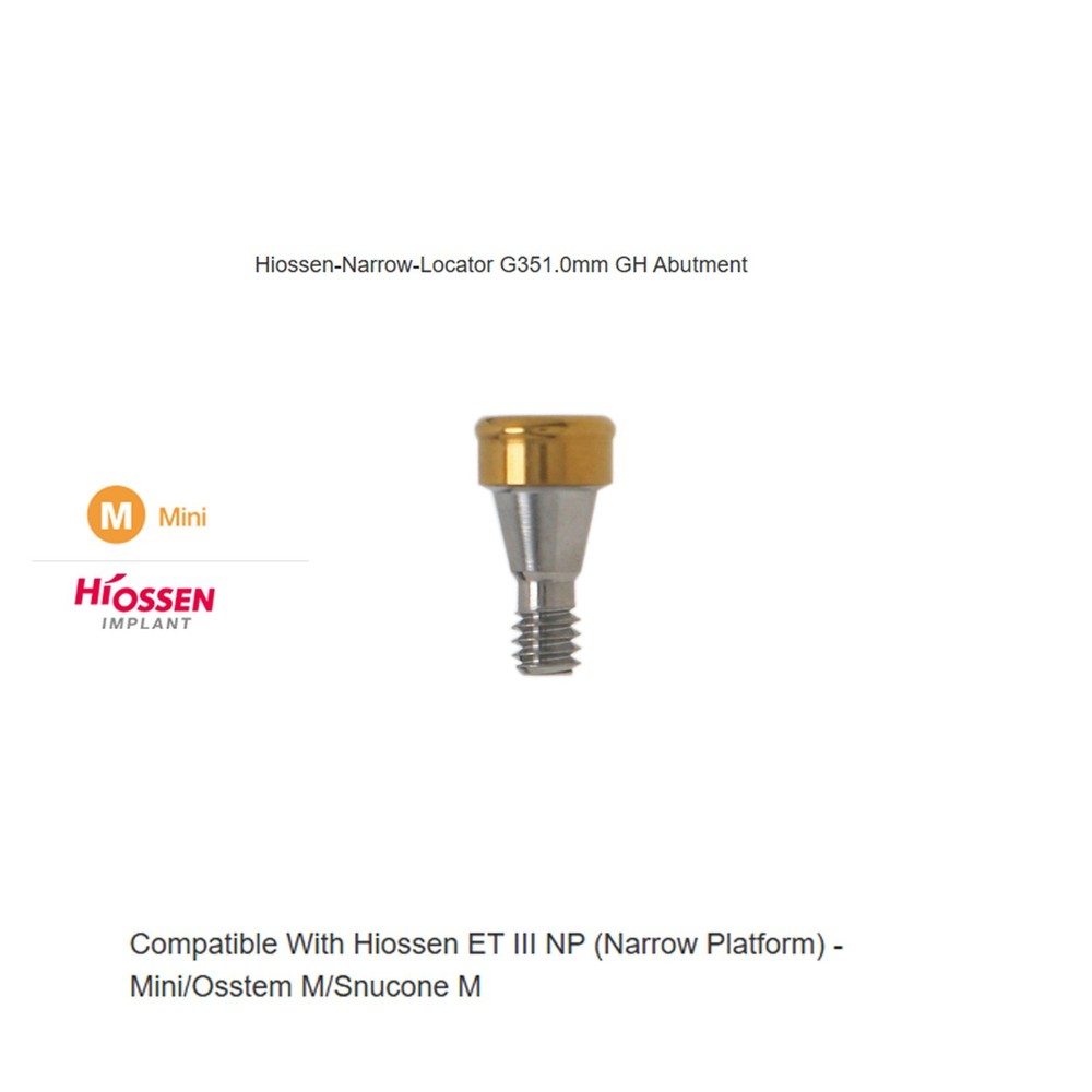 Hiossen Dental attachment overdenture Locator Abutment for Inter ET Mini/Regular