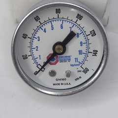 Coilhose G14160 1/4NPT Back Mount 0-160 PSI 2″ Chrome Dial Gauge Pneumatics New