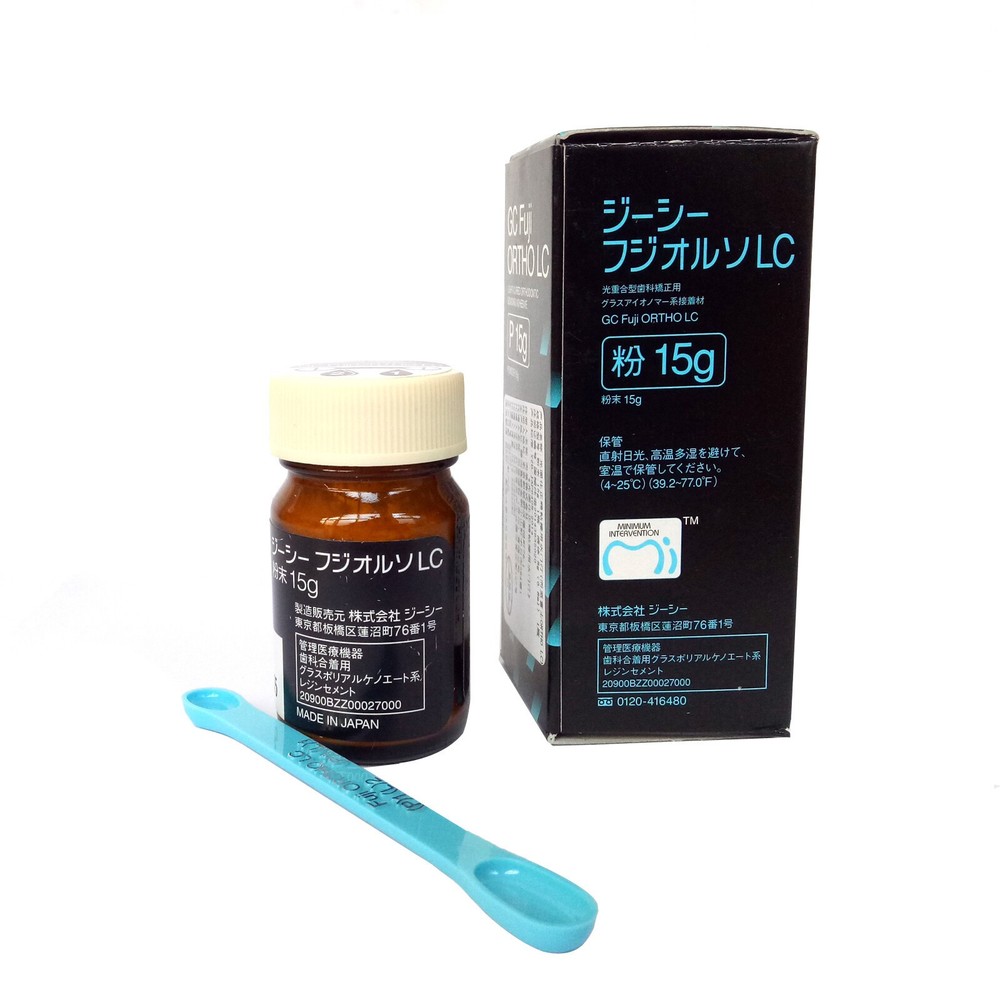 GC Fuji ORTHO LC light-cure Glass Ionomer Cement liquid 8g + Power 15g