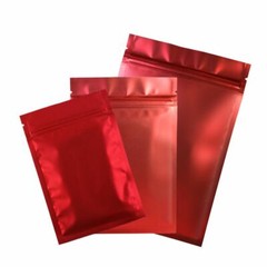 Assorted Size Frosted Clear Front Matte Red Back Foil Mylar Zip Seal Bags R03