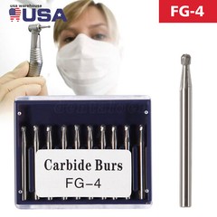 Dental Midwest Friction Grip FG #4 Round Carbide Burs 100/Pk