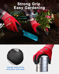 Safety Work Gloves for Men & Women, Microfoam Nitrile Coated Nylon Black Grip