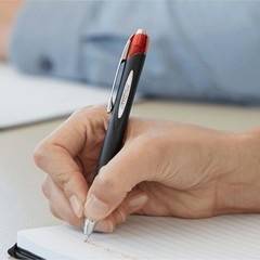 uniball Jetstream RT Retractable Ballpoint Pen, Medium Point (1.0mm), Blue, 12